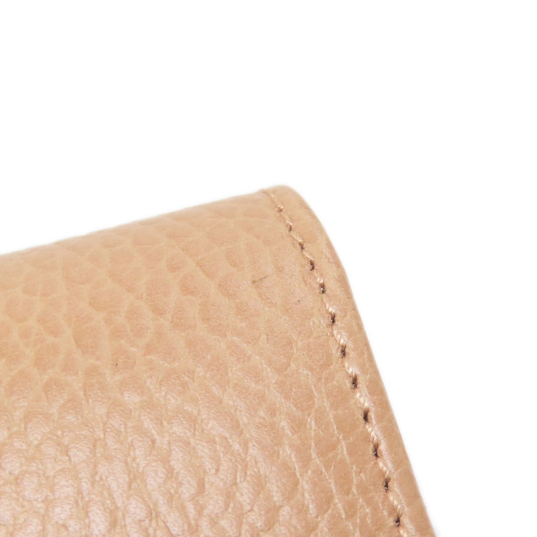GUCCI Long Wallet Purse 615524 leather beige Interlocking G outlet Women Used Authentic