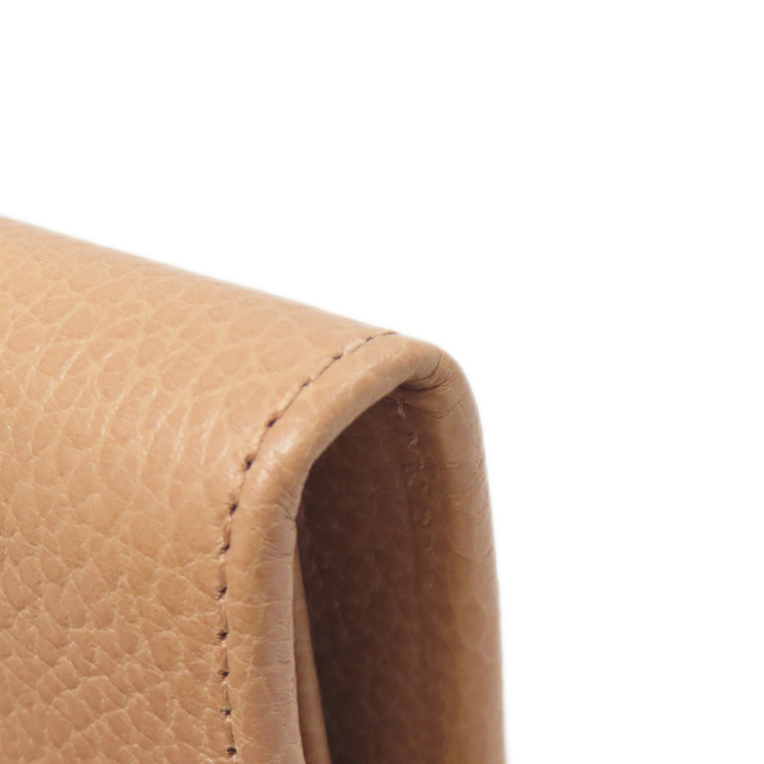 GUCCI Long Wallet Purse 615524 leather beige Interlocking G outlet Women Used Authentic