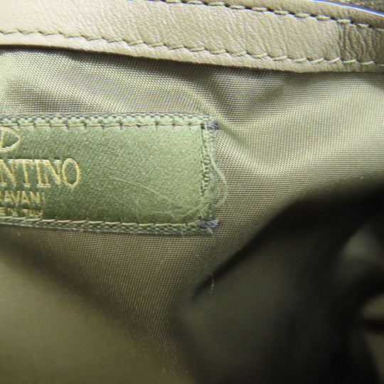 VALENTINO Shoulder Bag Nylon green Camouflage Pattern Star Motif