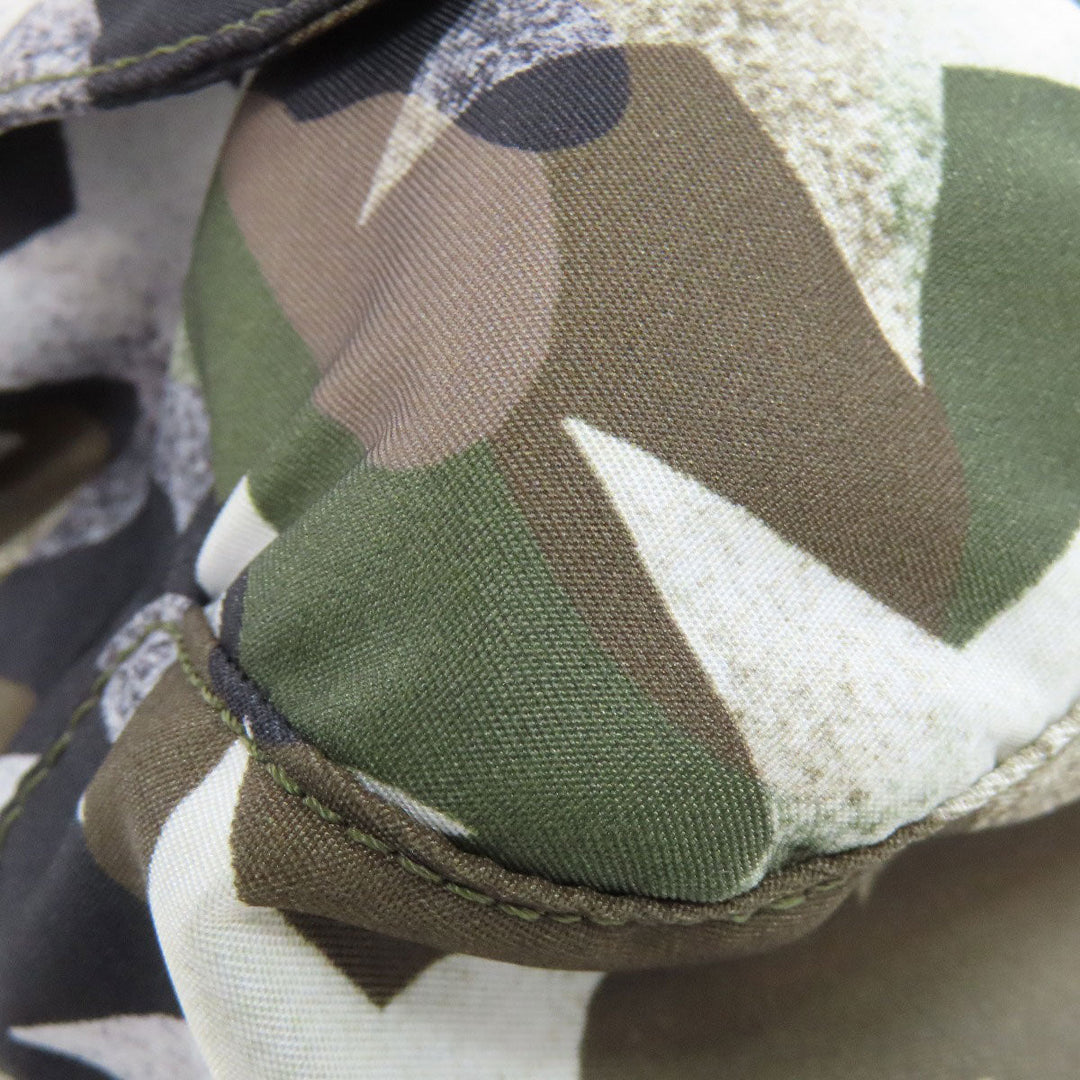 VALENTINO Shoulder Bag Nylon green Camouflage Pattern Star Motif