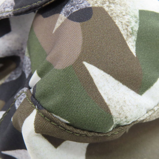 VALENTINO Shoulder Bag Nylon green Camouflage Pattern Star Motif