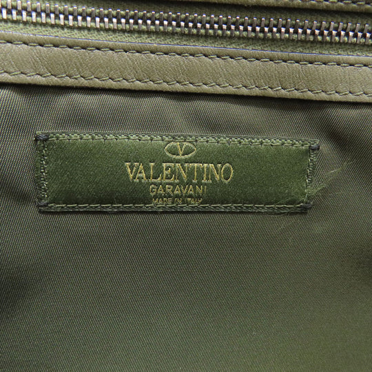 VALENTINO Shoulder Bag Nylon green Camouflage Pattern Star Motif