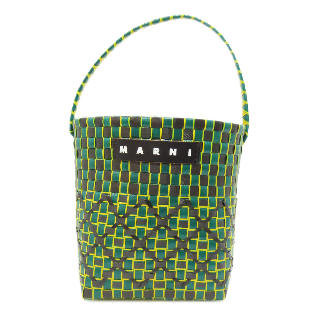 MARNI Handbag polypropylene green Basket bag