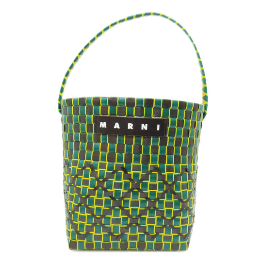 MARNI Handbag polypropylene green Basket bag