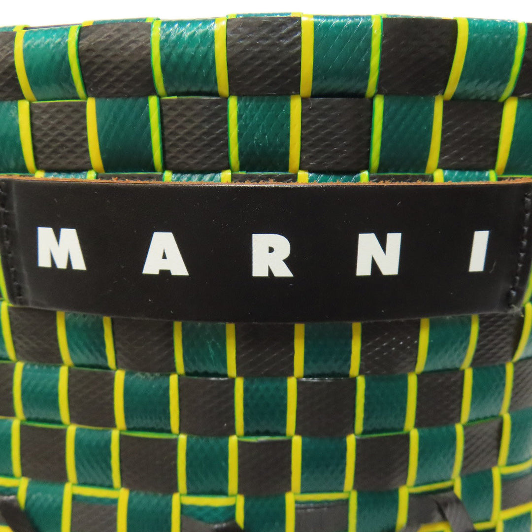 MARNI Handbag polypropylene green Basket bag