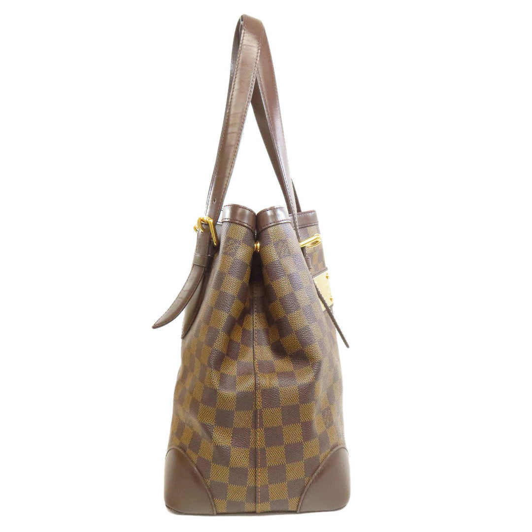 LOUIS VUITTON Tote Bag N51204 Damier canvas Brown HamsteadMM Women Used Authentic