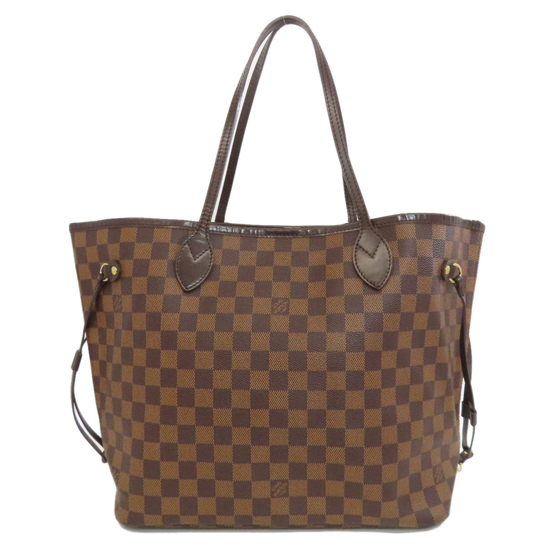 LOUIS VUITTON Tote Bag N51105 Damier canvas Brown Neverfull MM Old
