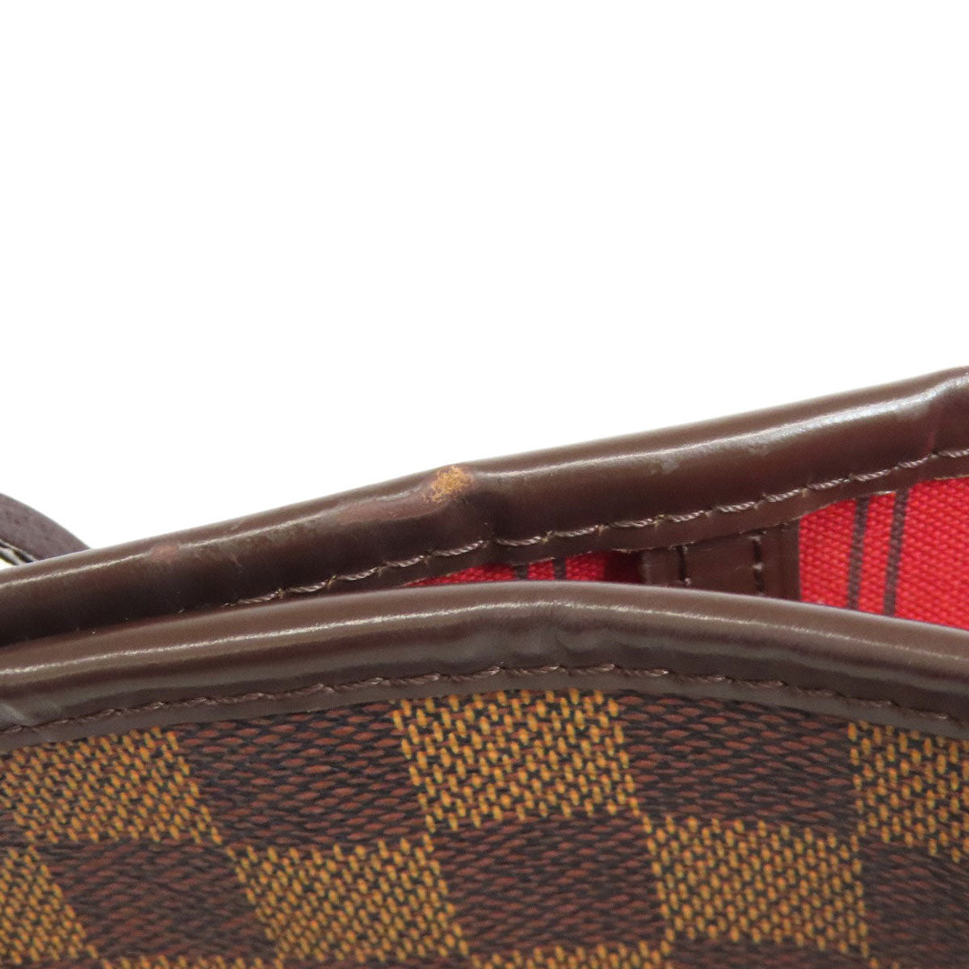 LOUIS VUITTON Tote Bag N51105 Damier canvas Brown Neverfull MM Old