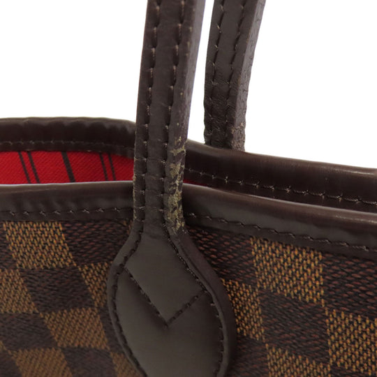 LOUIS VUITTON Tote Bag N51105 Damier canvas Brown Neverfull MM Old