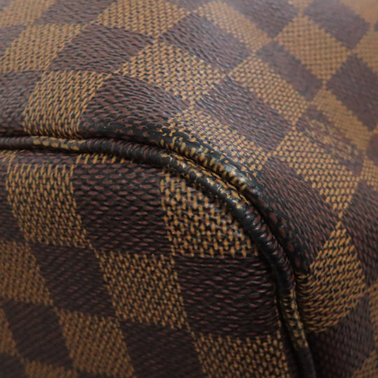 LOUIS VUITTON Tote Bag N51105 Damier canvas Brown Neverfull MM Old