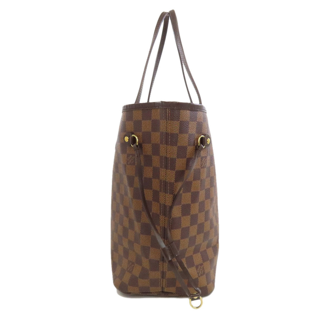 LOUIS VUITTON Tote Bag N51105 Damier canvas Brown Neverfull MM Old