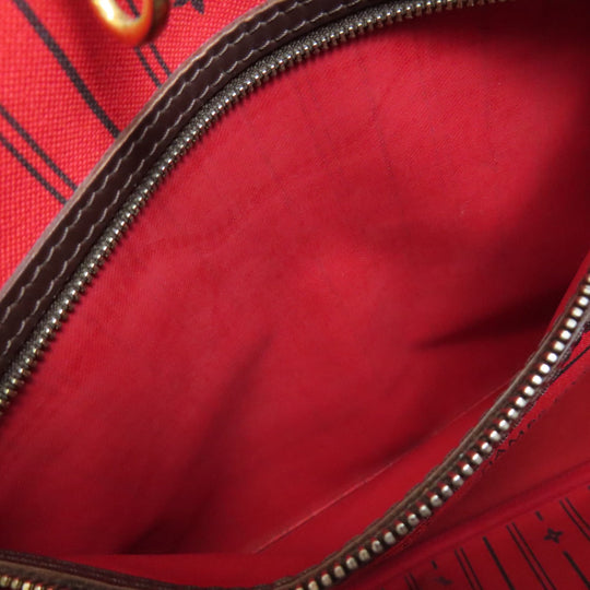 LOUIS VUITTON Tote Bag N51105 Damier canvas Brown Neverfull MM Old