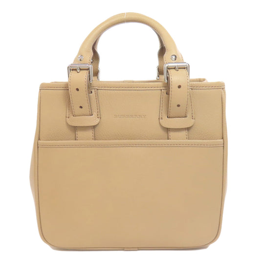 BURBERRY Handbag leather beige logo