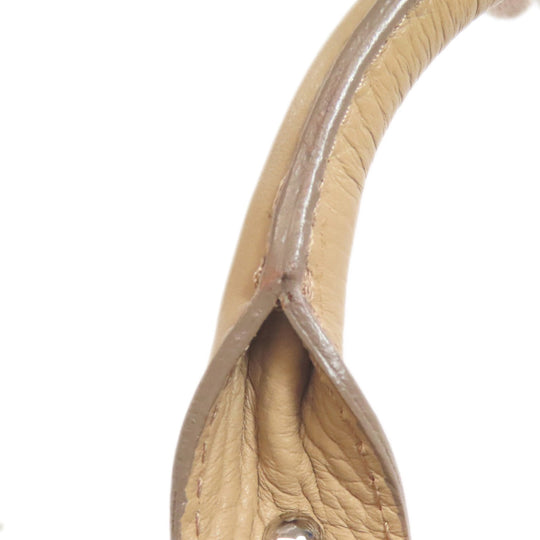 BURBERRY Handbag leather beige logo