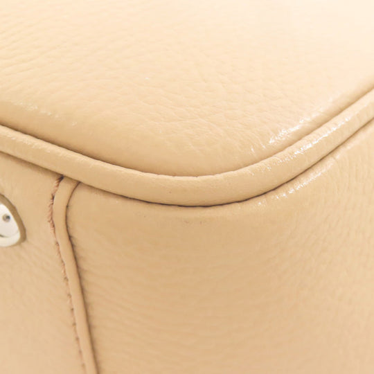 BURBERRY Handbag leather beige logo