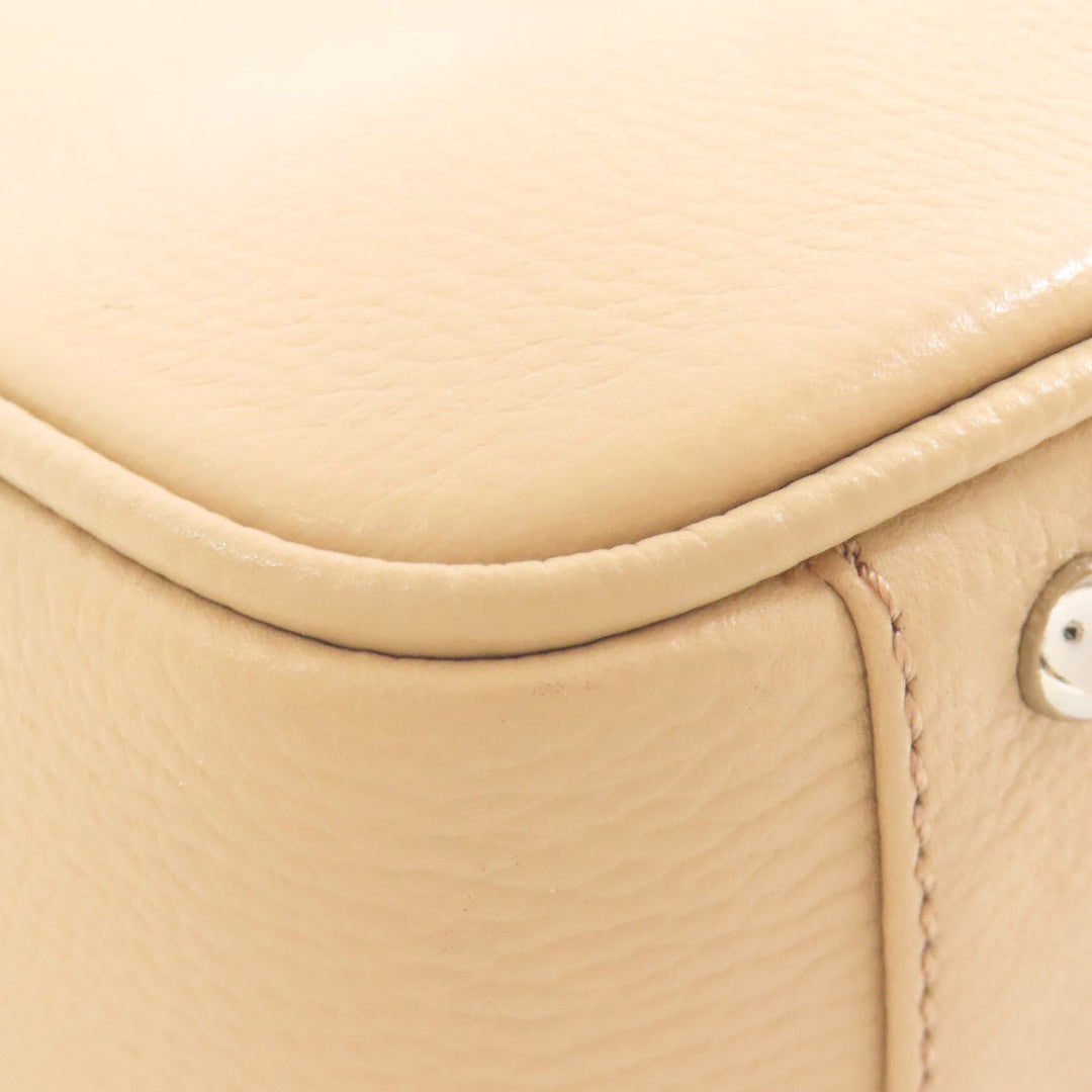 BURBERRY Handbag leather beige logo