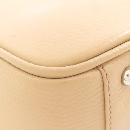 BURBERRY Handbag leather beige logo