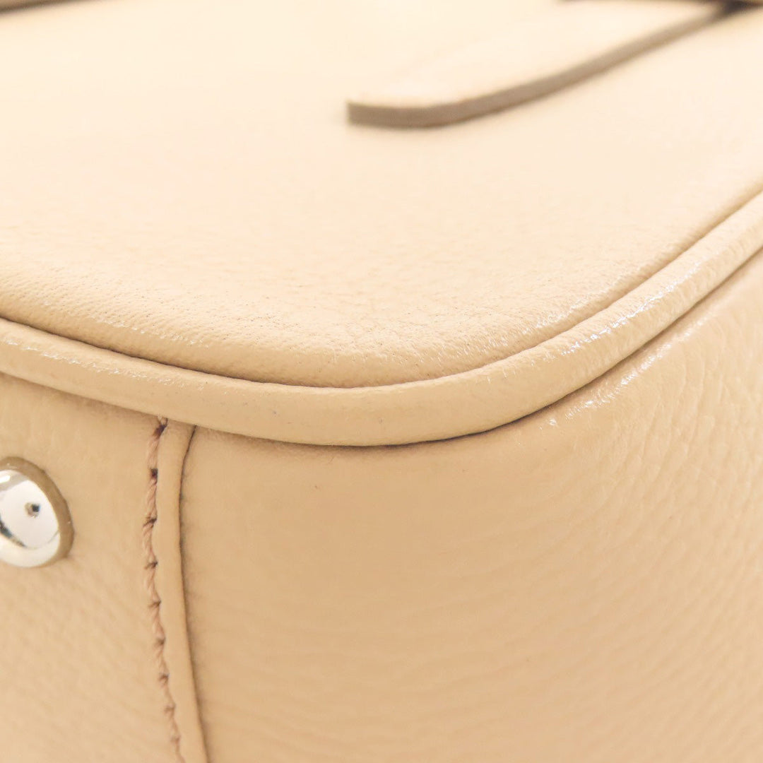 BURBERRY Handbag leather beige logo