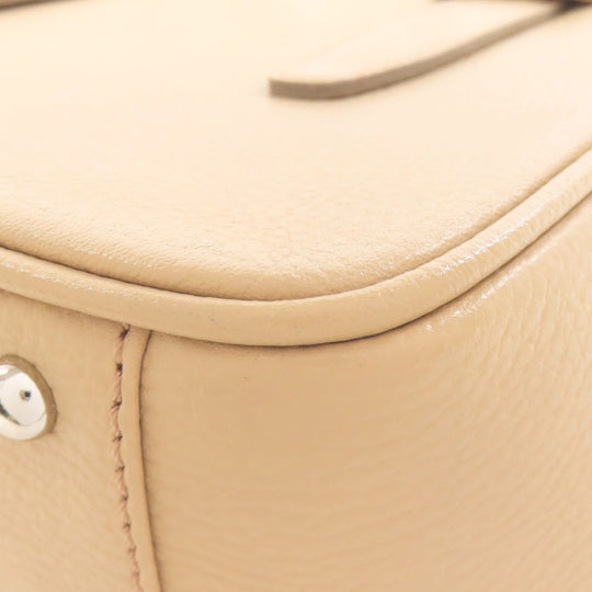 BURBERRY Handbag leather beige logo