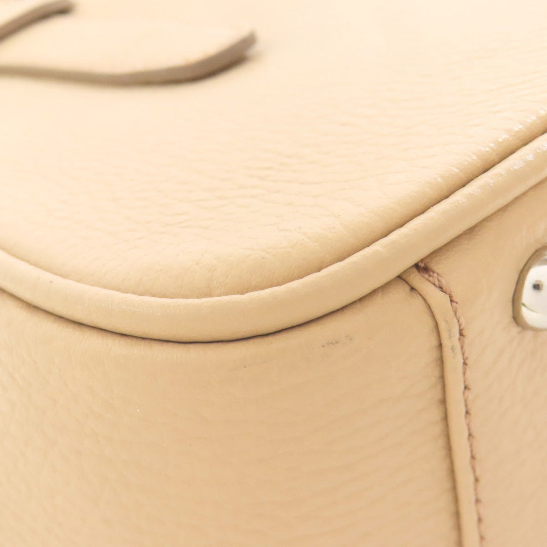 BURBERRY Handbag leather beige logo