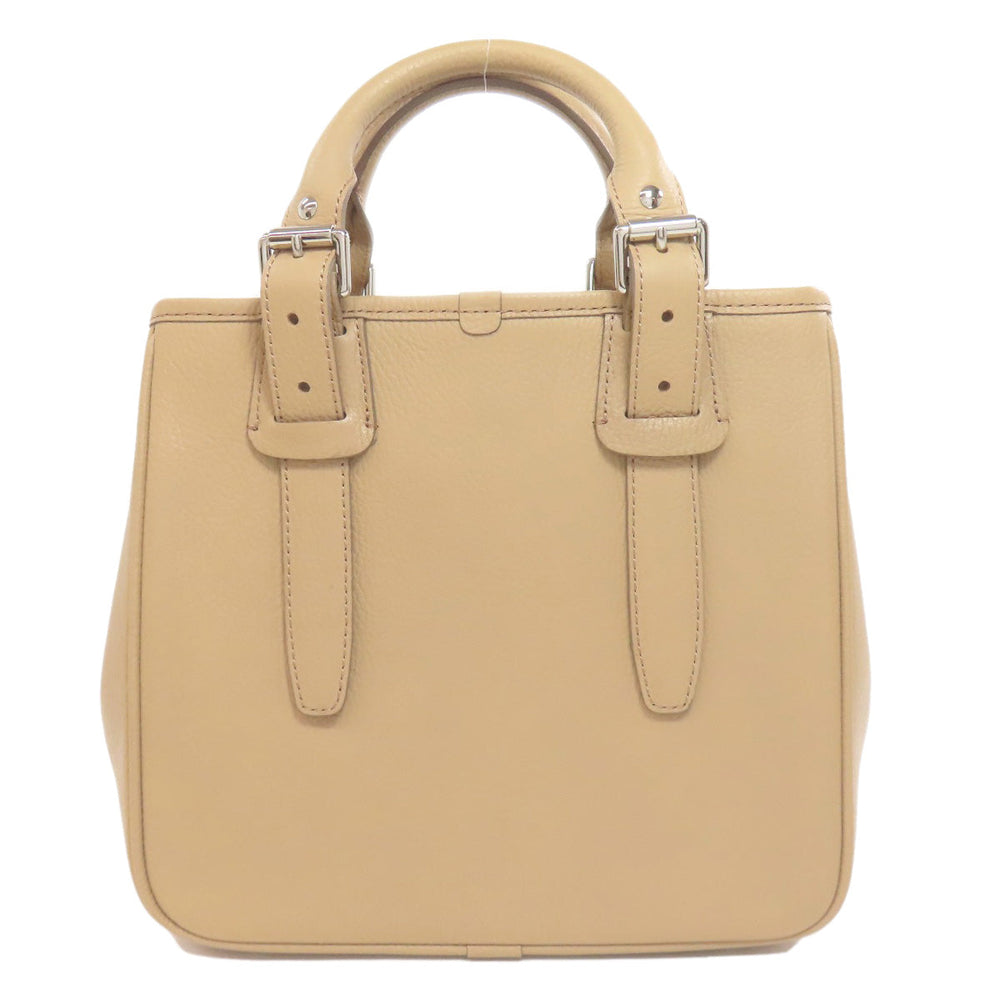 BURBERRY Handbag leather beige logo
