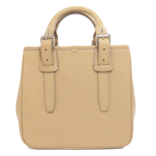 BURBERRY Handbag leather beige logo
