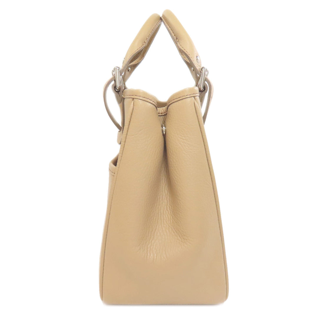 BURBERRY Handbag leather beige logo