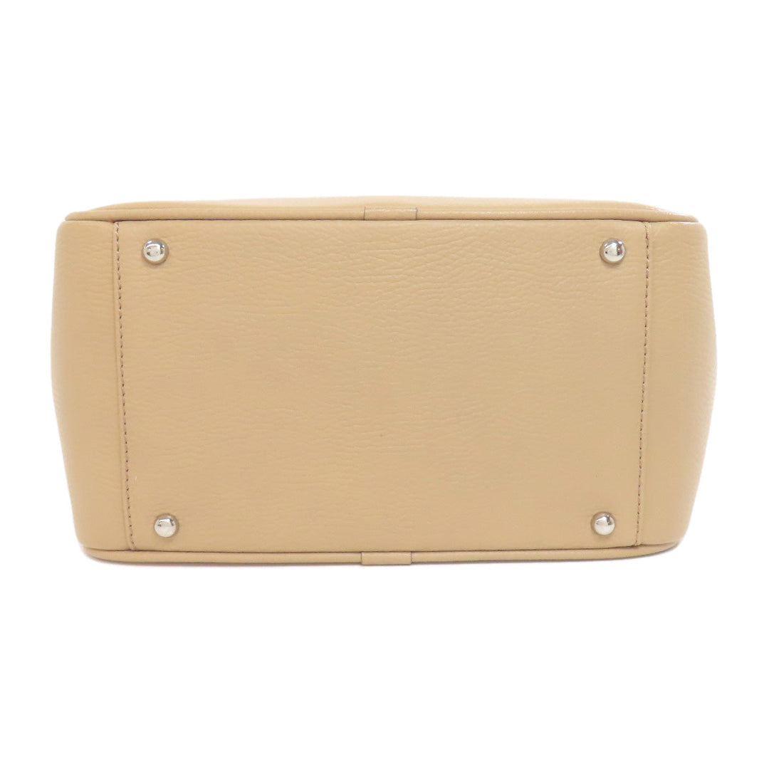 BURBERRY Handbag leather beige logo