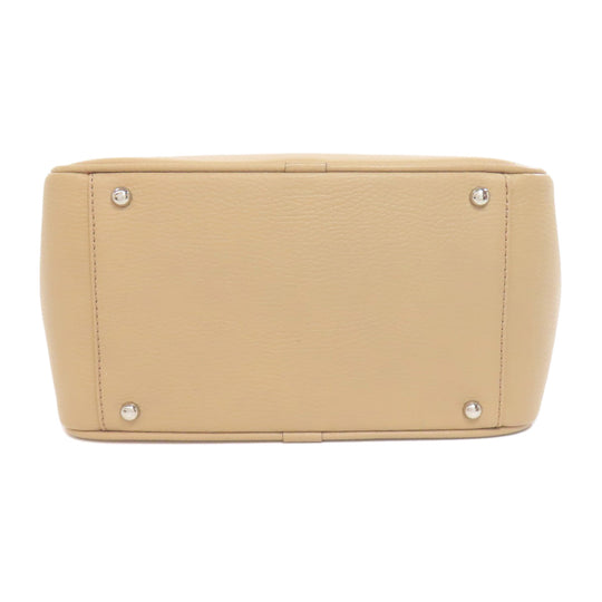 BURBERRY Handbag leather beige logo