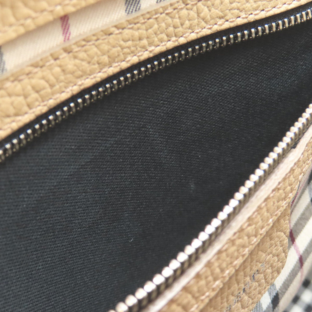 BURBERRY Handbag leather beige logo