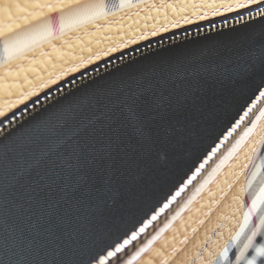 BURBERRY Handbag leather beige logo