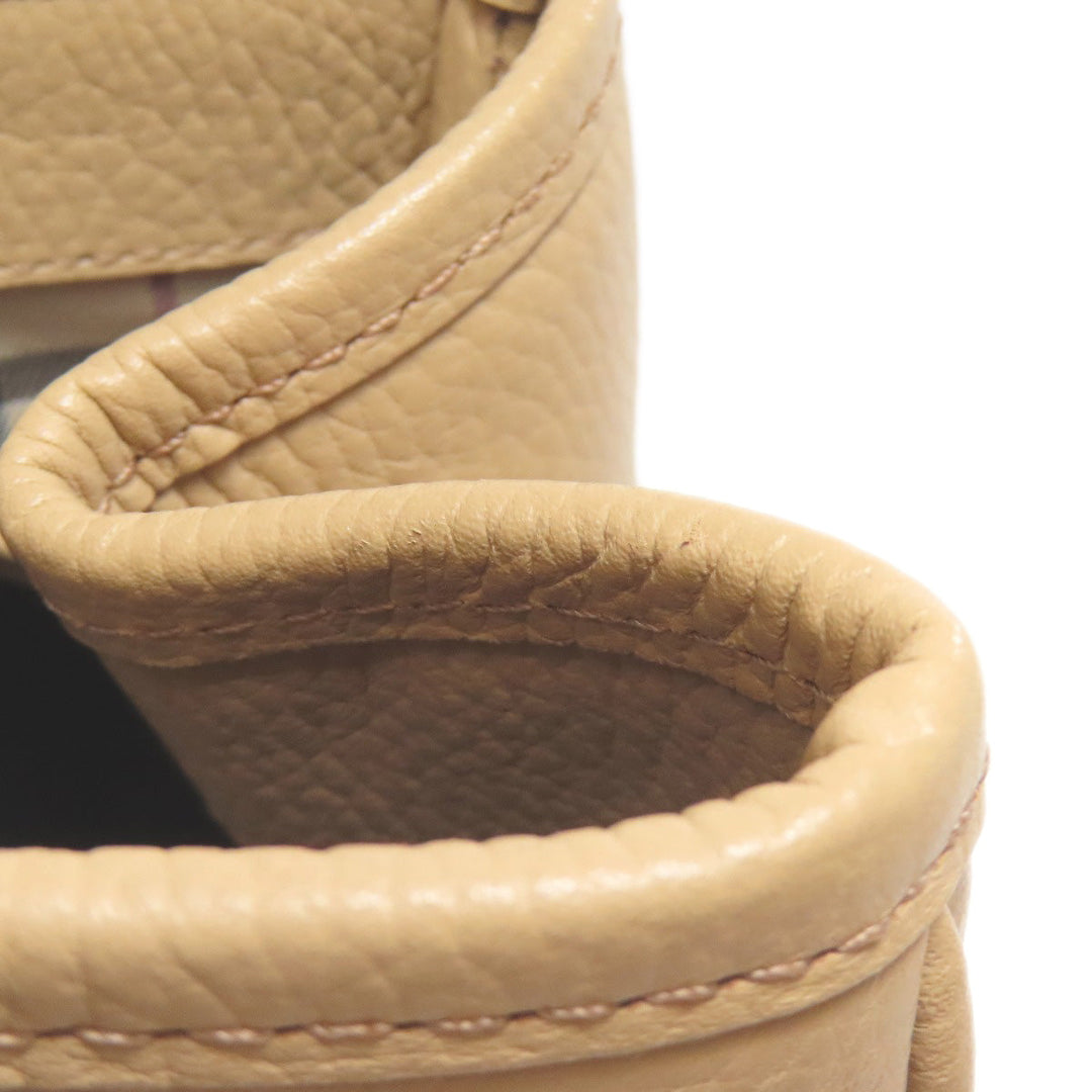 BURBERRY Handbag leather beige logo