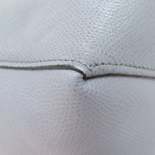 CELINE Tote Bag leather gray Vertical Cabas 2WAY Women Used Authentic