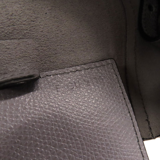 CELINE Tote Bag leather gray Vertical Cabas 2WAY Women Used Authentic