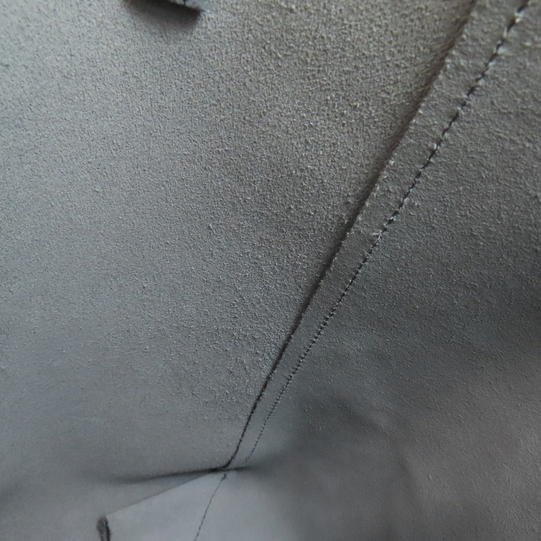 CELINE Tote Bag leather gray Vertical Cabas 2WAY Women Used Authentic