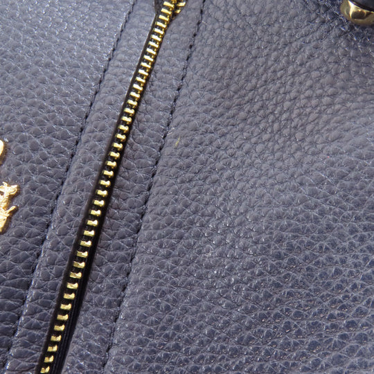 COACH Handbag 79997 leather Navy 2WAY Women Used Authentic