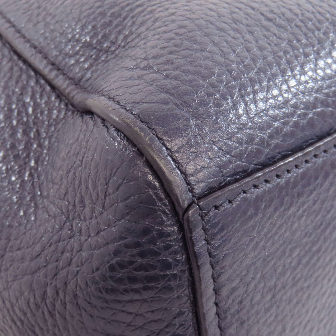 COACH Handbag 79997 leather Navy 2WAY Women Used Authentic