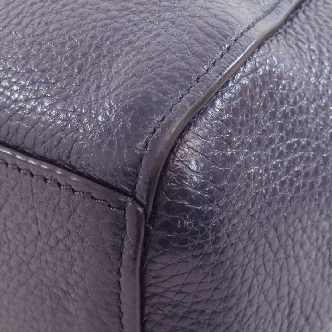 COACH Handbag 79997 leather Navy 2WAY Women Used Authentic