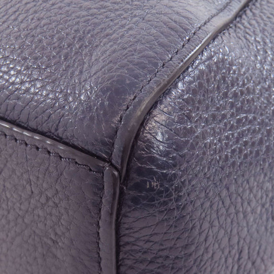 COACH Handbag 79997 leather Navy 2WAY Women Used Authentic