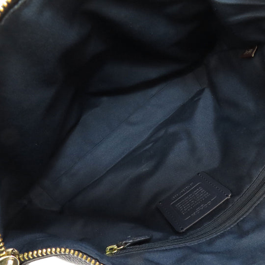 COACH Handbag 79997 leather Navy 2WAY Women Used Authentic