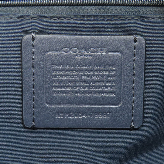 COACH Handbag 79997 leather Navy 2WAY Women Used Authentic