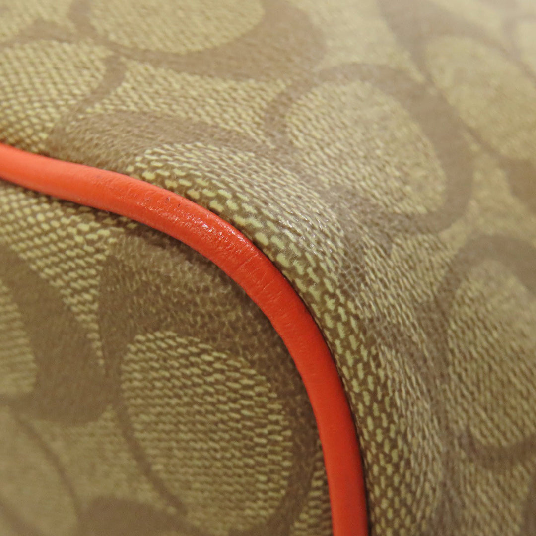 COACH Tote Bag F57842 PVC Brown Signature