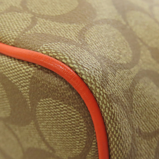 COACH Tote Bag F57842 PVC Brown Signature