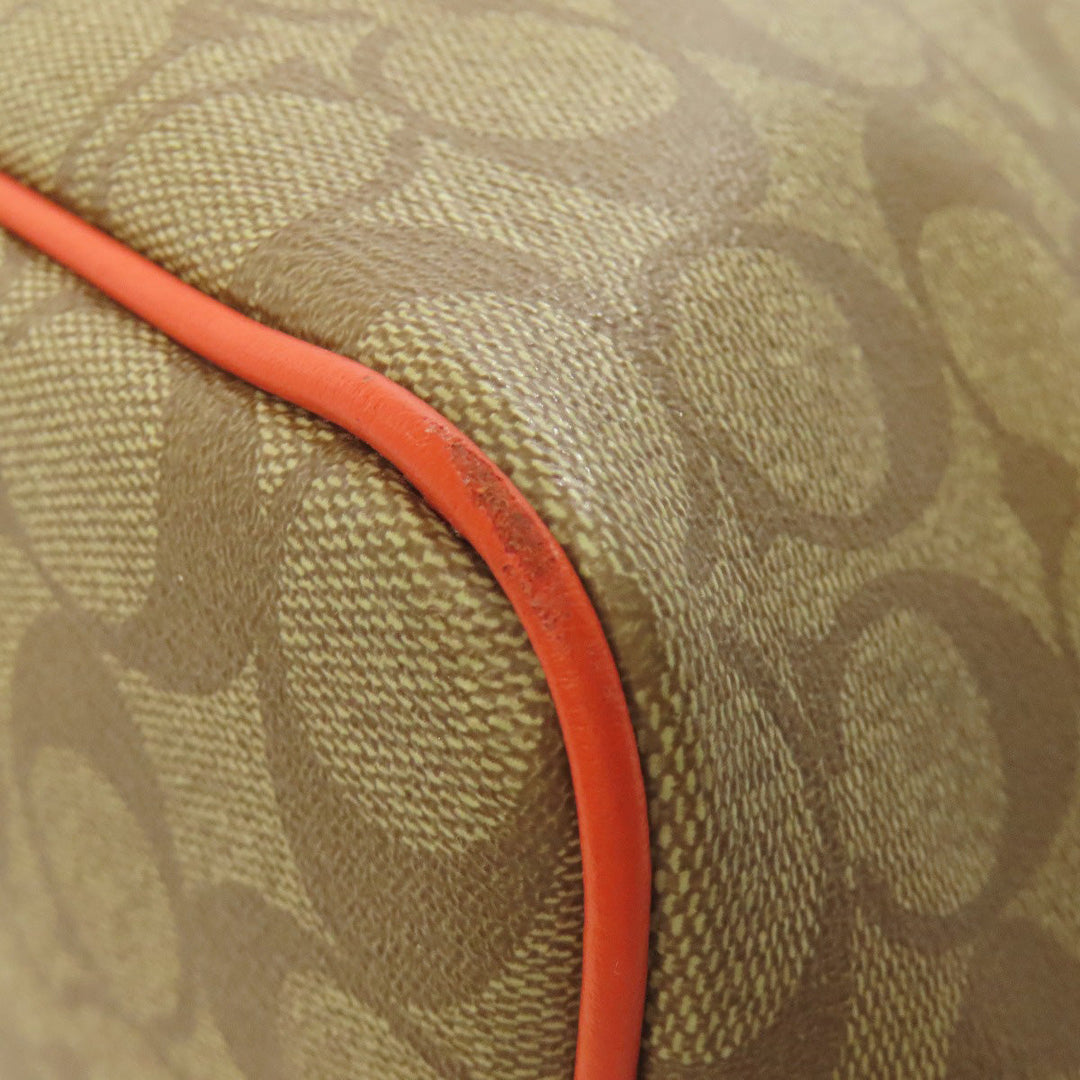 COACH Tote Bag F57842 PVC Brown Signature