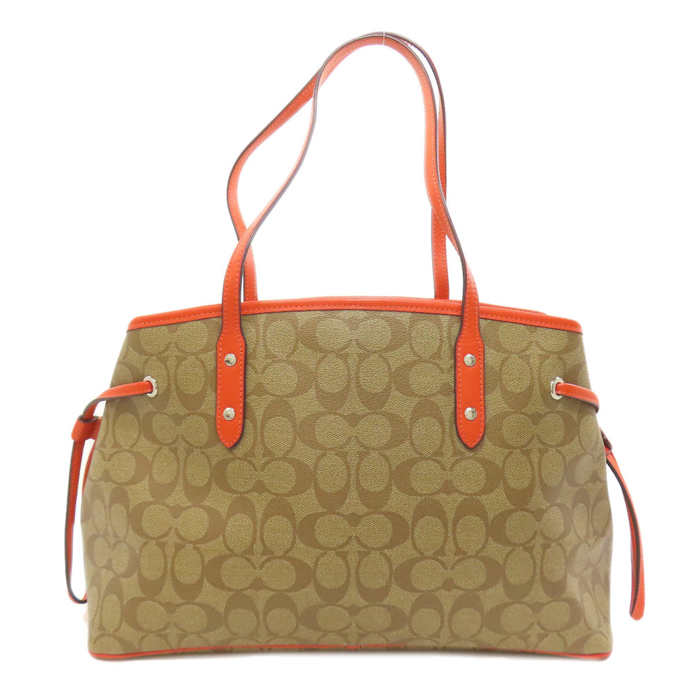 COACH Tote Bag F57842 PVC Brown Signature