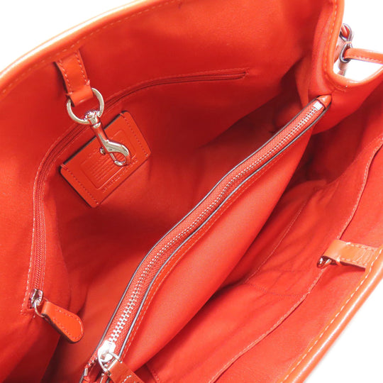 COACH Tote Bag F57842 PVC Brown Signature