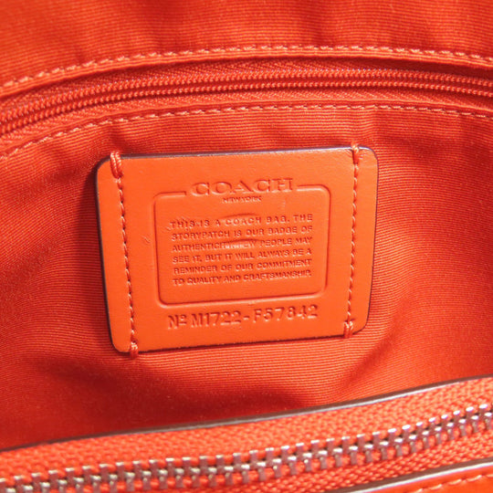 COACH Tote Bag F57842 PVC Brown Signature