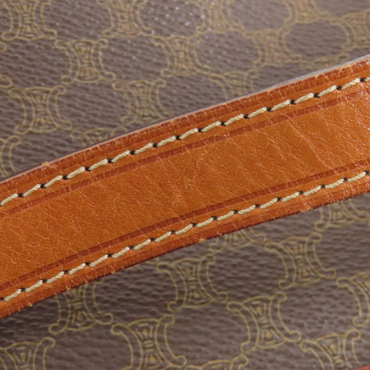 CELINE Shoulder Bag PVC Brown Macadam Pattern
