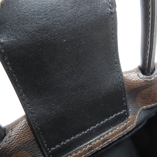 COACH Handbag 5693 PVC Brown Signature 2WAY Women Used Authentic