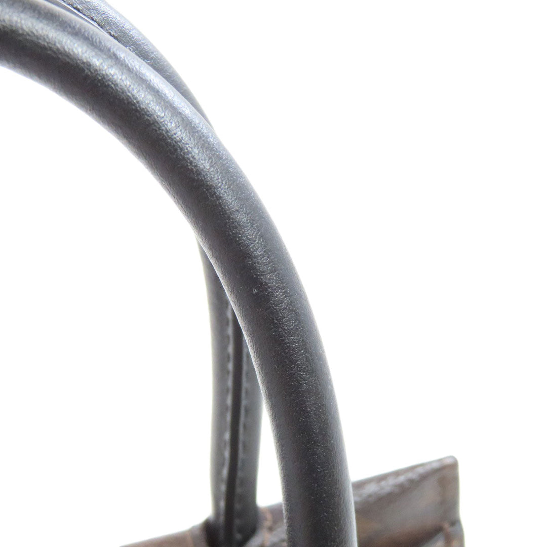 COACH Handbag 5693 PVC Brown Signature 2WAY Women Used Authentic